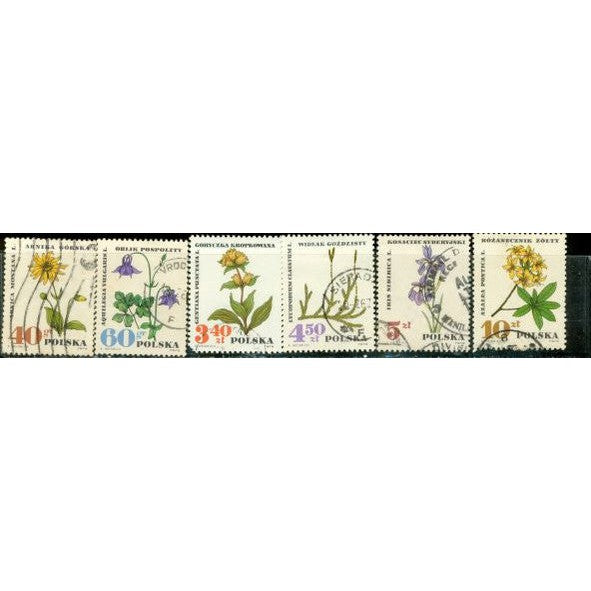 Poland Flowers Lot 4 , 6 stamps