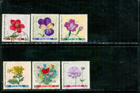 Poland Flowers , 6 stamps