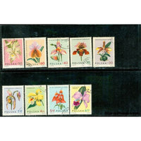 Poland Flowers , 9 stamps