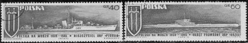 Poland Ships , 2 stamps