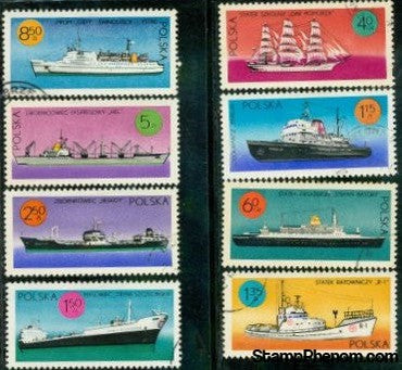 Poland Ships , 8 stamps