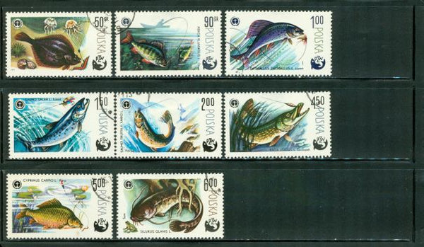 Poland Fishes , 8 stamps - Poland Fishes , 8 stamps