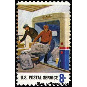 United States of America 1973 Postal Service: Loading Mail on a Truck