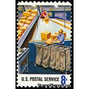 United States of America 1973 Postal Service: Parcel Post Sorting