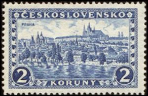 Czechoslovakia 1926 Prague - Hradčany and Charles Bridge-Czechoslovakia-StampPhenom
