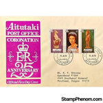 Queen Elizabeth II 25th Anniversary Coronation First Day Cover, Aitutaki, June 15, 1978-StampPhenom