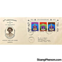 Queen Elizabeth II 25th Anniversary Coronation First Day Cover, Barbuda, June 2, 1978-StampPhenom