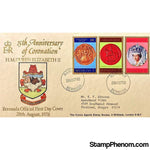 Queen Elizabeth II 25th Anniversary Coronation First Day Cover, Bermuda, August 28, 1978-StampPhenom