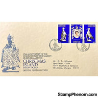 Queen Elizabeth II 25th Anniversary Coronation First Day Cover, Christmas Island, April 21, 1978-StampPhenom