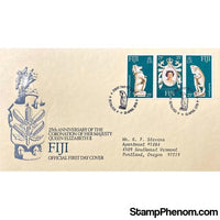 Queen Elizabeth II 25th Anniversary Coronation First Day Cover, Fiji, April 21, 1978-StampPhenom