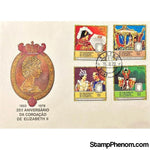 Queen Elizabeth II 25th Anniversary Coronation First Day Cover, Guinea Bissau, June 15, 1978-StampPhenom