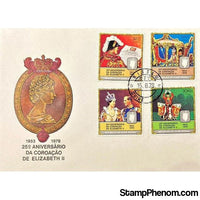 Queen Elizabeth II 25th Anniversary Coronation First Day Cover, Guinea Bissau, June 15, 1978-StampPhenom