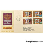 Queen Elizabeth II 25th Anniversary Coronation First Day Cover, St. Lucia, June 2, 1978-StampPhenom