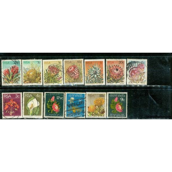 RSA Flowers , 13 stamps