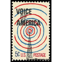 United States of America 1967 Radio Transmission Tower and Waves