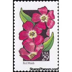 United States of America 1992 Red Maid (Calandrinia ciliata)