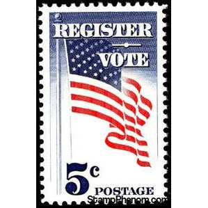 United States of America 1964 Register and vote, flag