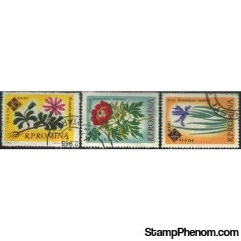 Romania Flowers , 3 stamps