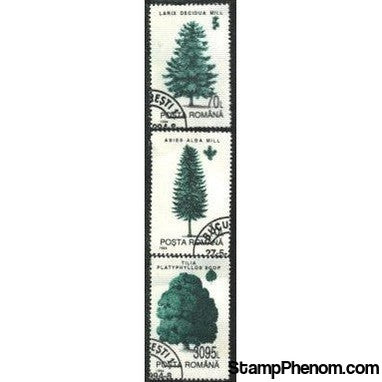 Romania Trees , 3 stamps