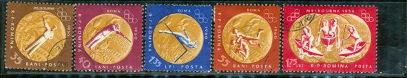 Romania Olympics Lot 13 , 5 stamps