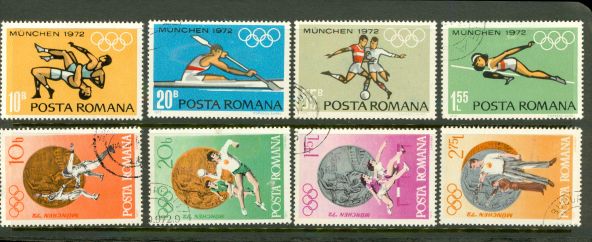 Romania Olympics Lot , 8 stamps