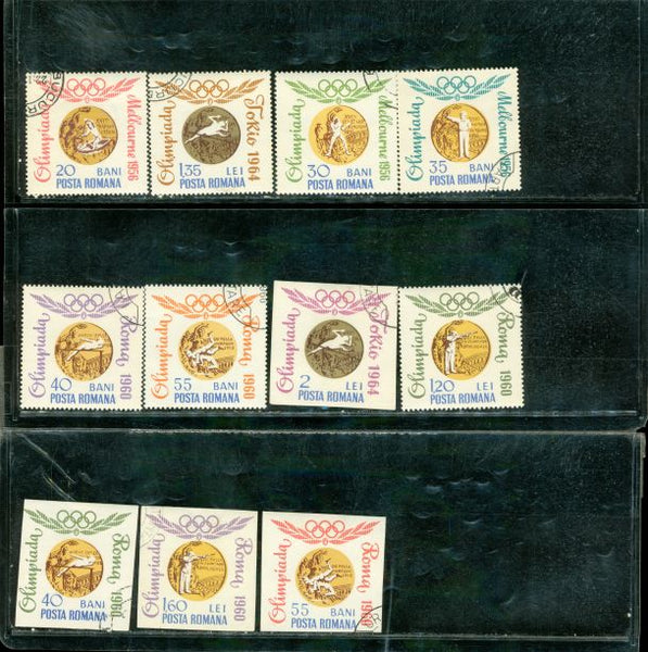 Romania Olympics , 11 stamps - Romania Olympics , 11 stamps