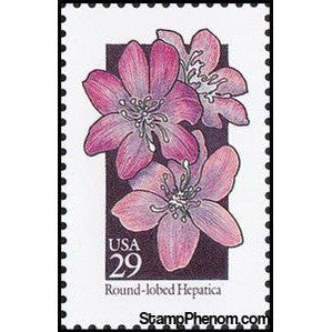 United States of America 1992 Round-lobed Hepatica (Anemone americana)