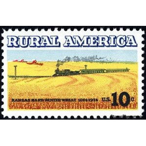 United States of America 1974 Rural America - Wheat Fields and Train