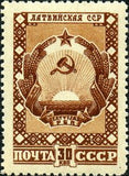 Russia 1947 Arms of the Latvian SSR