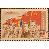 Russia 1957 Working People of Socialist Countries Under Their Flags - Russia-1957-Working-People-of-Socialist-Countries-Under-Their-Flags