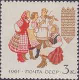 Russia 1961 Byelorussian National Costumes - Russia-1961-Byelorussian-National-Costumes