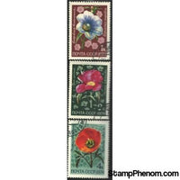 Russia Flowers , 3 stamps