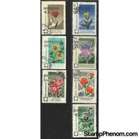 Russia Flowers , 7 stamps