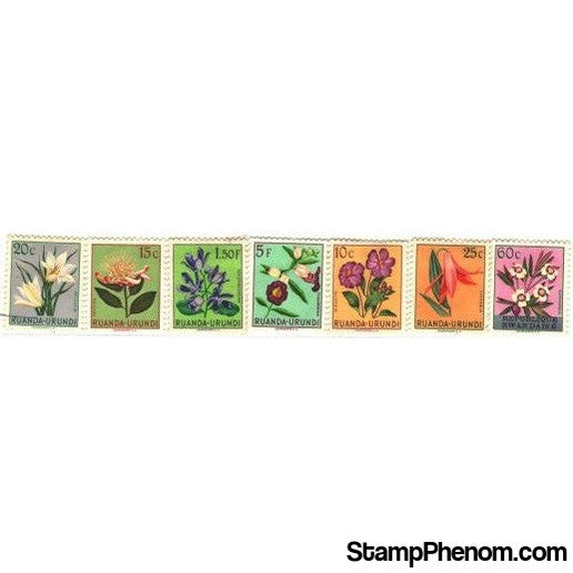 Rwanda Flowers , 7 stamps