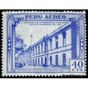 Peru 1951 San Marcos University in 1951-Peru-StampPhenom