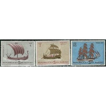 San Marino Ships , 3 stamps