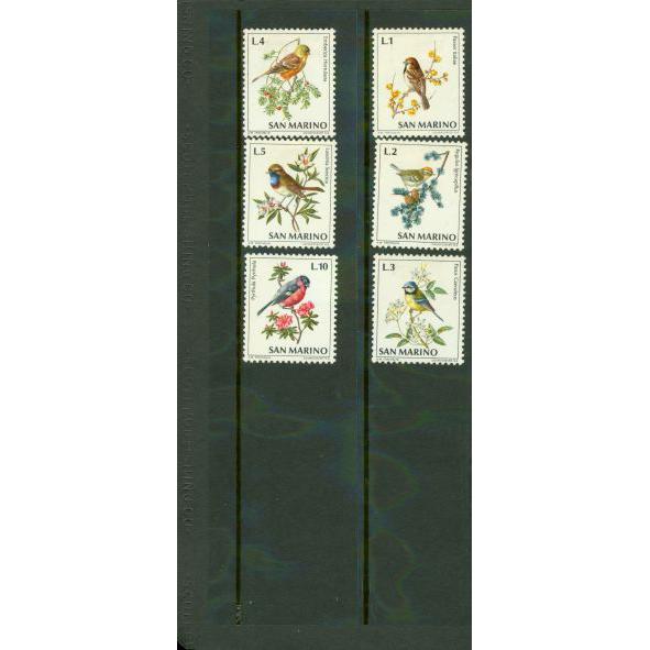 San Marino Birds , 6 stamps