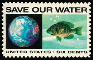 United States of America 1970 Save Our Water, Globe and Bluegill (Lepomis macrochirus)