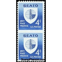 United States of America 1960 Seato Emblem Vert. Pair