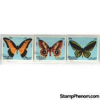 Sharjah & Dependencies Butterflies , 3 stamps