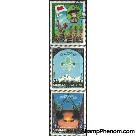Sharjah & Dependencies Scouting , 3 stamps