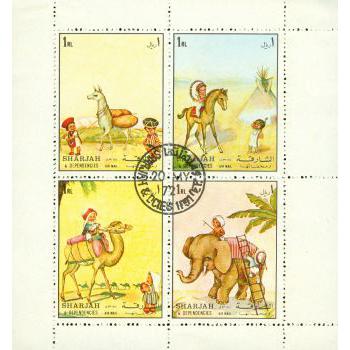 Sharjah & Dependencies Animals , 1 souvenir sheet