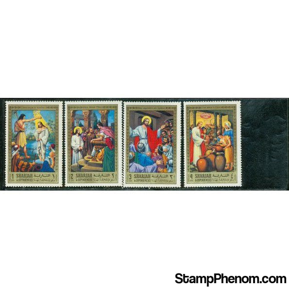 Sharjah & Dependencies Christ Lot 2 , 4 stamps