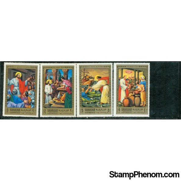 Sharjah & Dependencies Christ , 4 stamps