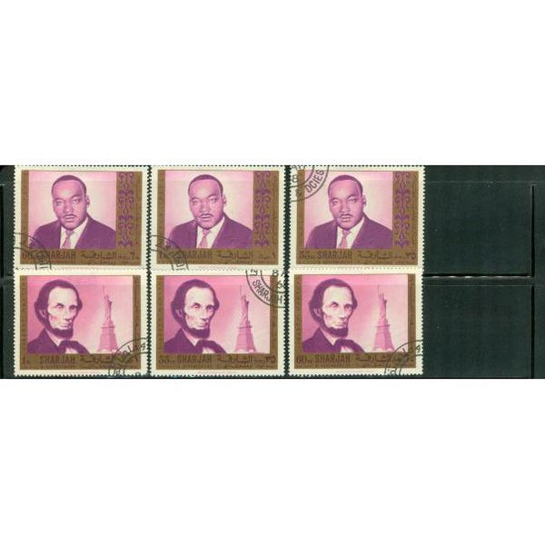 Sharjah & Dependencies Famous People , 6 stamps