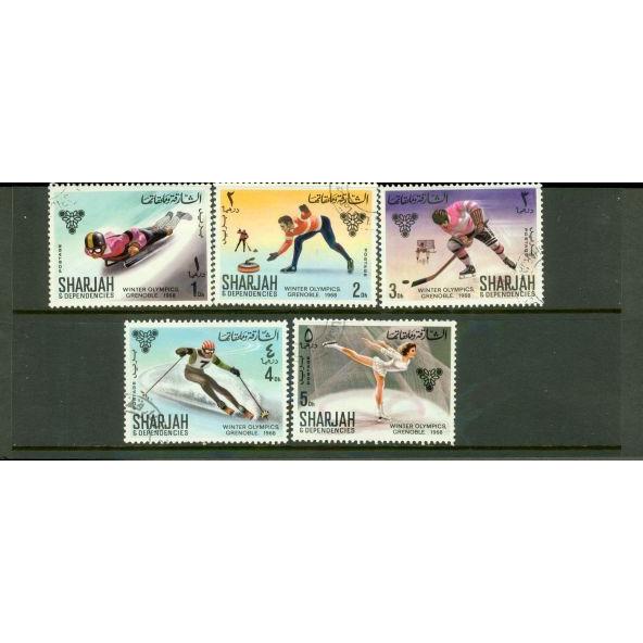 Sharjah & Dependencies Olympics Lot 6 , 5 stamps