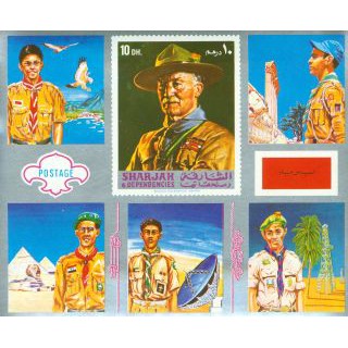 Sharjah & Dependencies Scouting , 1 souvenir sheet