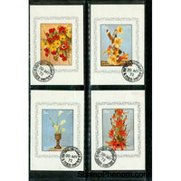 Sharjah & Dependencies Flowers Lot 2 , 4 stamps