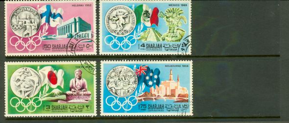 Sharjah & Dependencies Olympics , 4 stamps Lot 3 - Sharjah & Dependencies Olympics , 4 stamps Lot 3