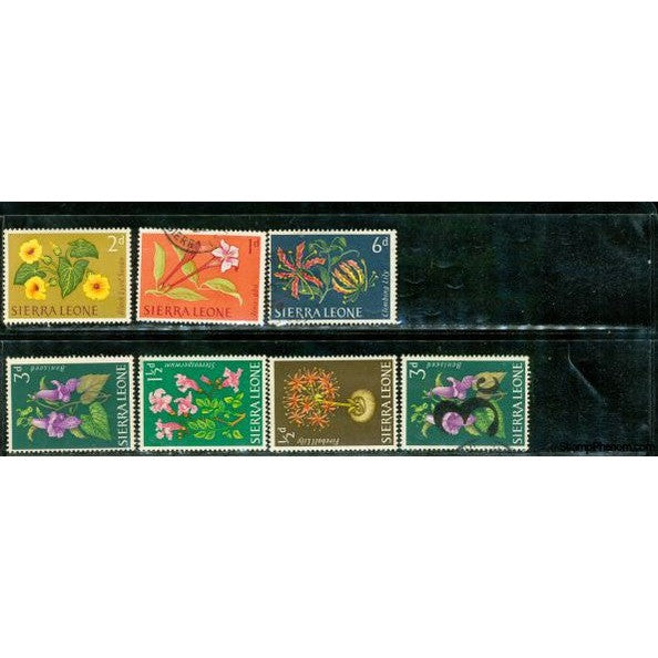 Sierra Leone Flowers , 7 stamps